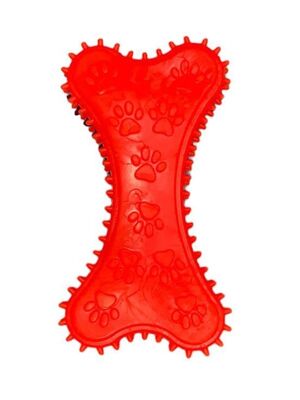 Glipet - Glipet Plastik Kavak Kemik Dikenli Küçük Köpek Oyuncağı 10 cm Turuncu