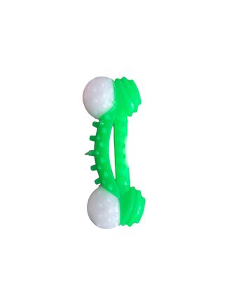 Glipet - Glipet Plastik Kemik Dental Topuzlu Küçük Köpek Oyuncağı 12cm Yeşil