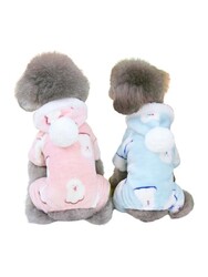 Glipet Puppy Desenli Polar Köpek Kıyafeti Pembe S - Thumbnail