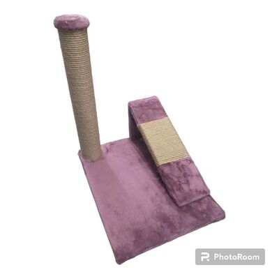 Glipet - Glipet Rampalı Jut Ipli Kedi Tırmalama 30*35*40 Cm - Fuşya