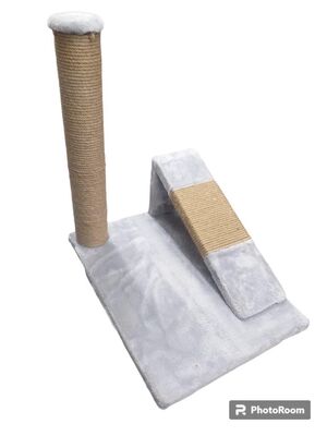 Glipet - Glipet Rampalı Jut Ipli Kedi Tırmalama 30*35*40 Cm - Gri