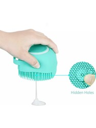 Glipet Şampuan Hazneli Silikon Kedi Köpek Masaj Duş Fırçası - Thumbnail