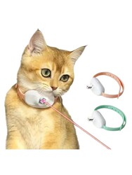 Glipet Şarjlı Lazerli Kedi Tasması Pembe - Thumbnail