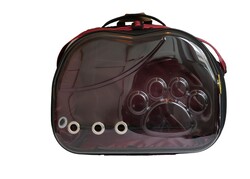 Glipet Şeffaf Pati Omuz Askılı Kedi Köpek Taşıma Çantası 42 x 26 x 35 cm Siyah - Thumbnail