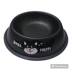 Glipet Siyah Desenli Çelik Kedi Mama su Kabı 26 Cm - Thumbnail