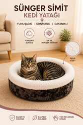 Glipet Sünger Simit Kedi Köpek Yatağı Siyah - Thumbnail