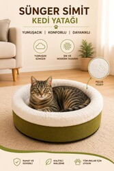 Glipet Sünger Simit Kedi Köpek Yatağı Yeşil - Thumbnail
