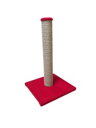 Glipet Tırmalama Tahtası Kare Taban - Jut Halat - Kırmızı 45 Cm - Thumbnail