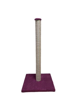 Glipet - Glipet Tırmalama Tahtası Kare Taban - Jut Halat - Mor 80 Cm