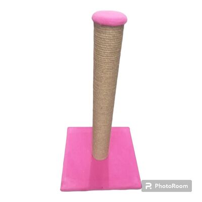 Glipet - Glipet Tırmalama Tahtası Kare Taban - Jut Halat - Pembe 40 Cm