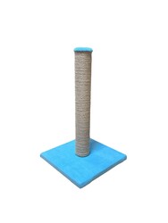 Glipet Tırmalama Tahtası Kare Taban - Jut Halat - Turkuaz 45 Cm - Thumbnail