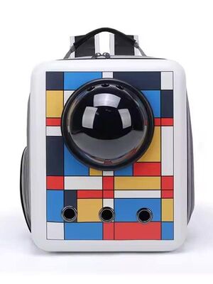 Glipet - Glipet Tune Kapsül Kedi Köpek Sırt Çantası 32x17x42 Cm Kareler