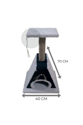 Glipet - Glipet Üçgen Ev Şekilli Kedi Tırmalaması 70 X 40 Cm Mor- Bej