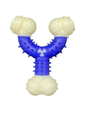 Glipet - Glipet Y Şekilli Kemik Köpek Oyuncağı 12 cm Mavi