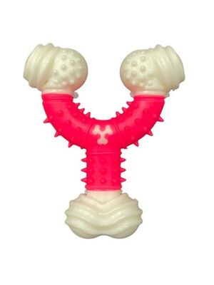 Glipet - Glipet Y Şekilli Kemik Köpek Oyuncağı 12 cm Pembe