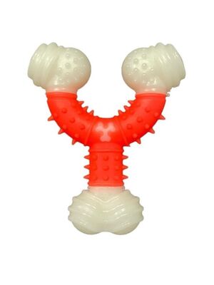Glipet - Glipet Y Şekilli Kemik Köpek Oyuncağı 12 cm Turuncu