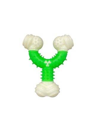 Glipet - Glipet Y Şekilli Kemik Köpek Oyuncağı 12cm Yeşil