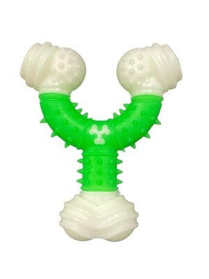 Glipet - Glipet Y Şekilli Kemik Köpek Oyuncağı 12 cm Yeşil