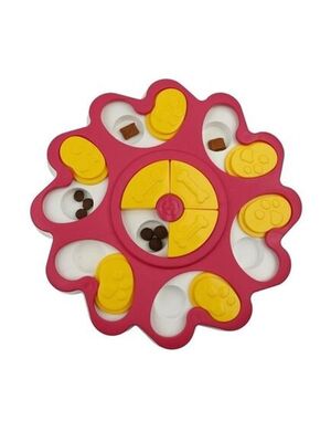 Glipet - Glipet Yavaş Besleme Sağlayıcı Köpek Bulmacası ve Oyuncağı Fuşya