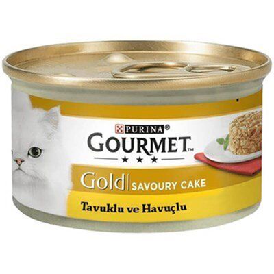 Purina - Gourmet Gold Savoury Cake Tavuk&Havuç Yetişkin Kedi Konservesi 85Gr