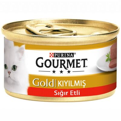 Purina - Gourmet Gold Sığır Kıyılmış Etli Kedi Konserve Yaş Maması 85 Gr