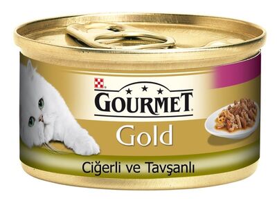 Purina - Gourmet Gold Tavşan Ve Ciğerli Yetişkin Konserve Kedi Maması 85Gr