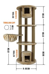 Helsinki Tırmalamalı Kedi Evi - Thumbnail