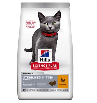 Hills - Hill'S Sterilised Kitten Tavuklu Kısırlaştırılmış Yavru Kedi Maması 1,5Kg