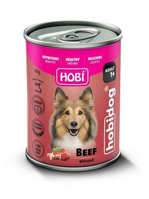 HOBİ - Hobidog Biftekli Yetişkin Köpek Konservesi 400 gr 24 adet