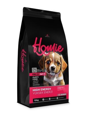 Homie - Homie Düşük Tahıllı High Energy Tavuklu Yavru Köpek Maması 12 Kg