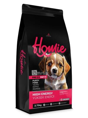 Homie - Homie Düşük Tahıllı Yüksek Enerjili Tavuklu Yavru Köpek Maması 2,75 kg