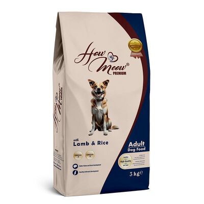 How Meow - How Meow Kuzu Etli ve Pirinçli Yetişkin Köpek Maması 3 kg