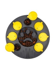 Glipet Kedi Köpek Bulmacası ve Yavaş Yeme Mama Kabı Gri-sarı - Thumbnail