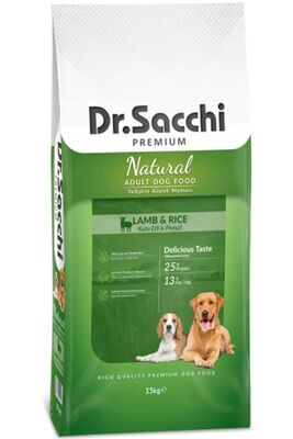 Dr. Sacchi - Kuzu Etli Ve Pirinçli Yetişkin Köpek Maması 15 kg