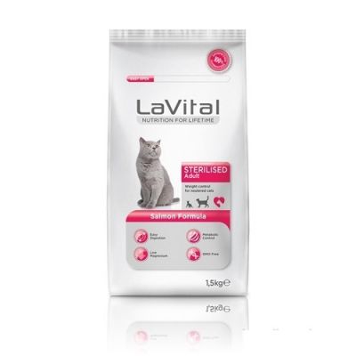 La Vital - LaVital Cat Kısırlaştırılmış Somonlu Yetişkin Kedi Maması 1,5 KG