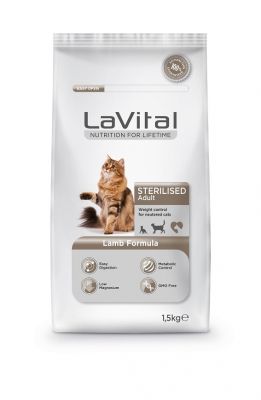 La Vital - LaVital Kuzu Etli Kısırlaştırılmış Kedi Maması 12 KG