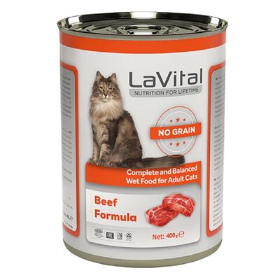 La Vital - La Vital Sığır Etli Tahılsız Ezme Kedi Konservesi 400 gr