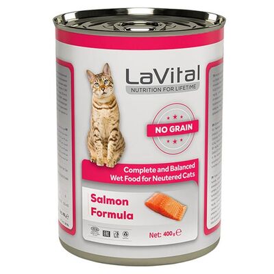 La Vital - La Vital Tahılsız Somonlu Kısır Kedi Konserve Maması 400 gr