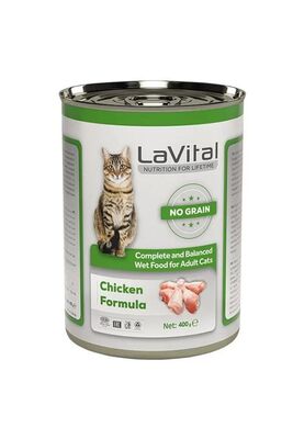 La Vital - La Vital Tahılsız Tavuklu Yetişkin Konserve Kedi Maması 400 gr