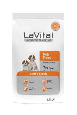 La Vital - Lavital Mini Puppy Kuzu Etli Küçük Irk Yavru Köpek Maması 1,5 Kg