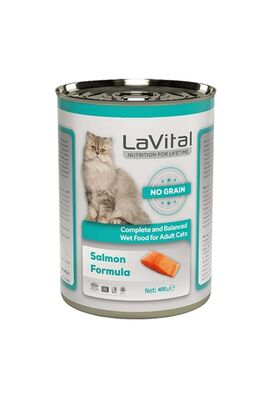 La Vital - Lavital Tahılsız Somonlu Yetişkin Konserve Kedi Maması 400 gr