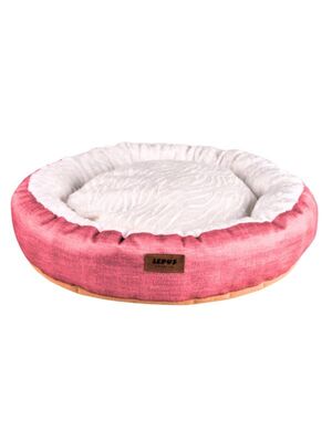 Lepus - Lepus Kedi Köpek Yatağı Simit Pembe 57x16 cm