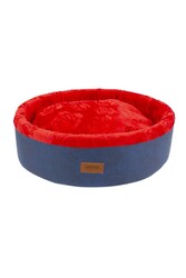 Lepus Mia Donut Kedi Köpek Simit Yatak Lacivert 50x50x17 cm - Thumbnail