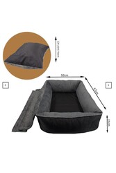 Lepus Winter Bed Kedi Köpek Yatağı Siyah Medium 52x67x2cm - Thumbnail