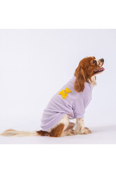 Lila Turtleneck Köpek Sweati Köpek Kıyafeti Kedi Kıyafeti - Thumbnail