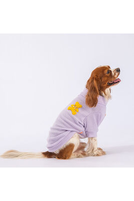 Pawstar - Lila Turtleneck Köpek Sweati Köpek Kıyafeti Kedi Kıyafeti - L