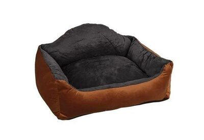 Lion - Lion Kadife Kedi Köpek Yatağı Kahve L