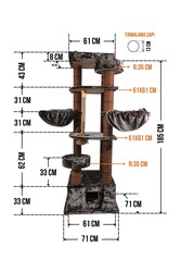 Lizbon Tırmalamalı Kedi Evi - Thumbnail
