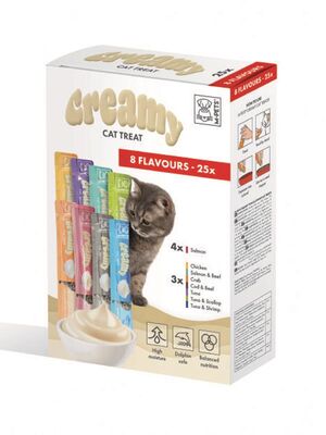 M-PETS - M-Pets Creamy Karşık Kedi Creması 8 Lezzet 25x15 Gr