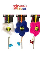 Matatabi Cats ÇİÇEK Alüminyum saplı kedi oltası(Matatabi,çıngırak ve özel hışırtı içerir.özel kumaş) - Thumbnail